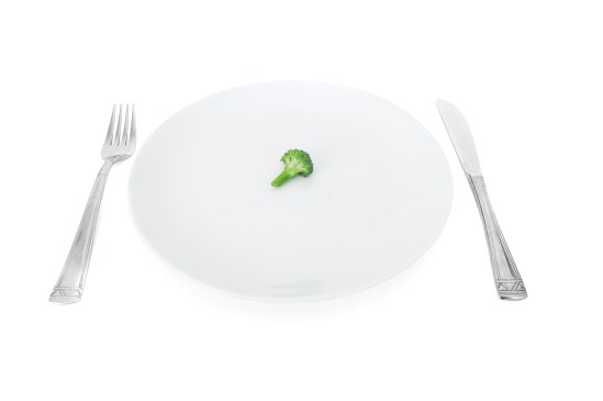 my diet, broccoli on a white plate