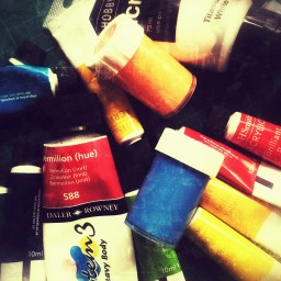 A Coffee Cup Full Of Paint