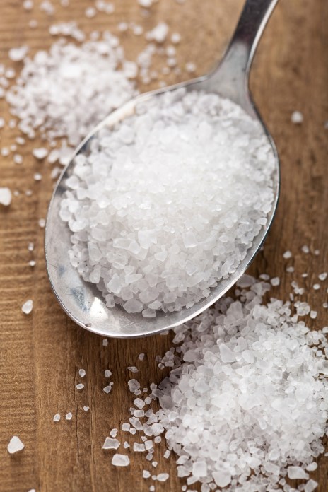 sea salt in spoon
